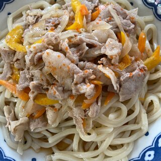 塩レモン豚肉ぶっかけうどん